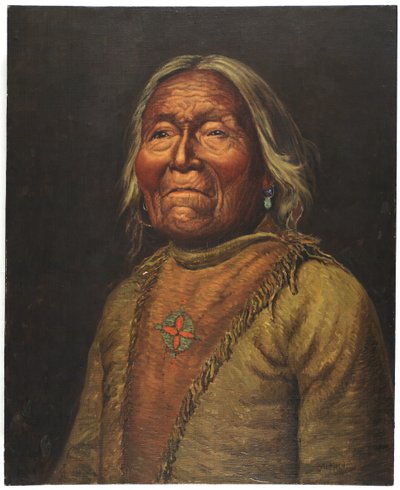 Nar-Ah-Kee Gie Etsu, Old Apache Scout by Carl Moon