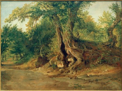Grove near Ariccia with Holm Oaks by Carl Morgenstern
