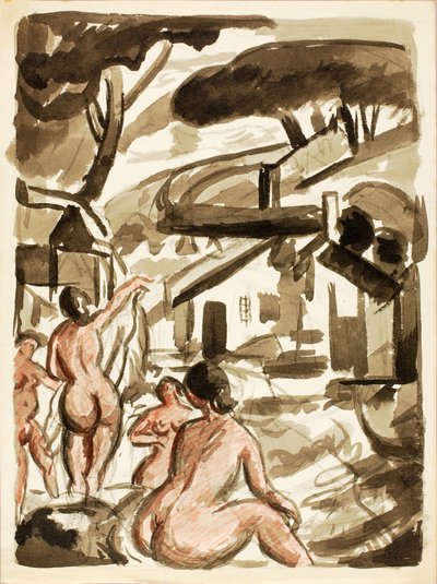 Group of Four Female Nudes by Carl Newman