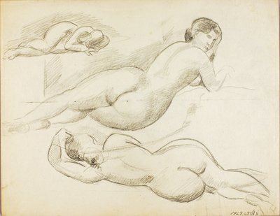 Group of Three Reclining Female Nudes by Carl Newman