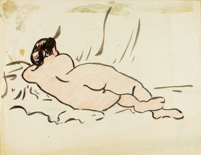 Reclining Nude, Back View by Carl Newman
