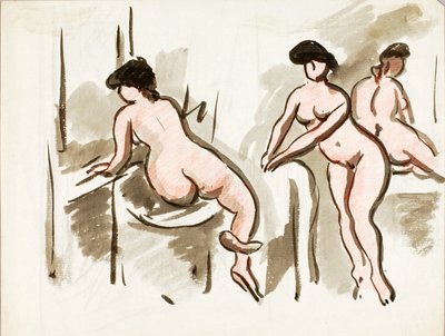 Three Female Nudes by Carl Newman
