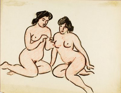 Two Female Nudes by Carl Newman