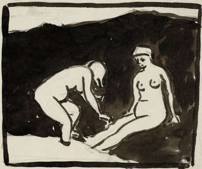 Two Female Nudes by Carl Newman