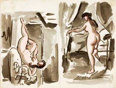 Two Female Nudes by Carl Newman