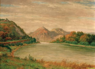 Autumn Day on the Rhine at Rolandseck by Carl Nonn