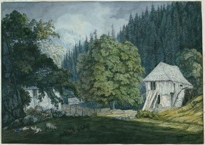Sawmill in the Beuern Valley (Sheet 8 from the Sketchbook of the Surroundings of Baden) by Carl Philipp Fohr