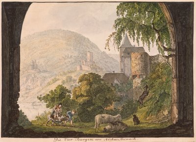 The Four Castles of Neckar Steinach by Carl Philipp Fohr