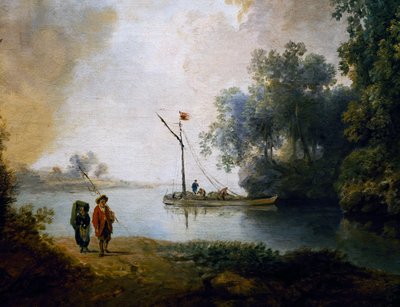 Landscape with River, ca 1780 (detail) by Carl Philipp Schallhas
