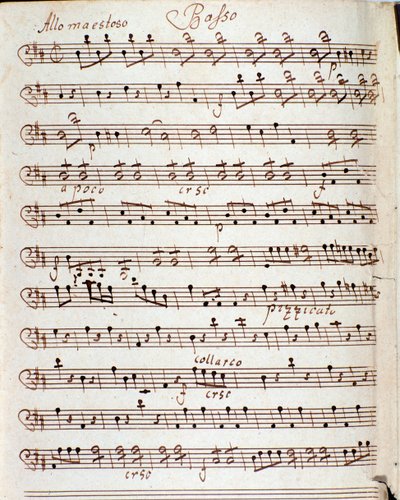 Page of Musical Score of Concerto in D Major by Karl Philipp Stamitz by Carl Philipp Stamitz