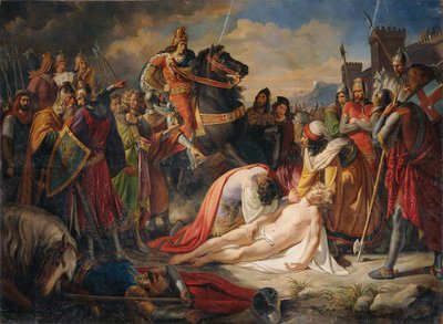 Charles I of Anjou over the Body of Manfred after the Battle of Benevento on February 26, 1266 by Carl Rahl