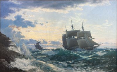 Ships Clearing the Land After a Storm in the Morning by Carl Rasmussen
