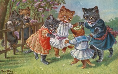 Humorous cat postcard by Carl Robert Arthur Thiele
