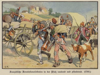 French soldiers robbing and plundering in the Palatinate by Carl Röchling