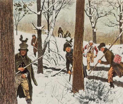Prussian Soldiers Escape from French Captivity, January 1807 by Carl Rochling