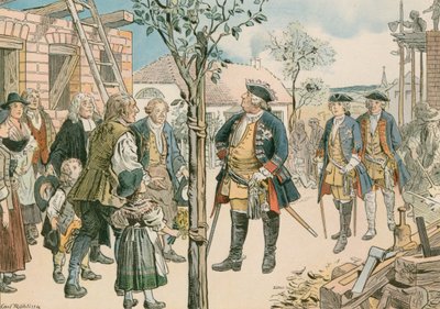 Frederick William I with Displaced Salzburgians in East Prussia in 1739 by Carl Rohling