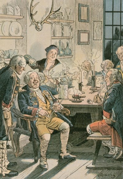 Friedrich Wilhelm I in the Tabakskollegium by Carl Rohling