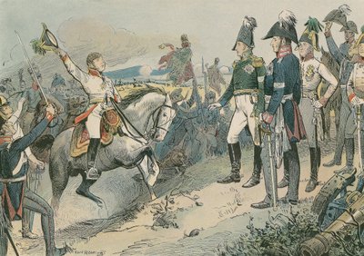 The Three Allied Rulers at the Battle of Leipzig in 1813 by Carl Rohling