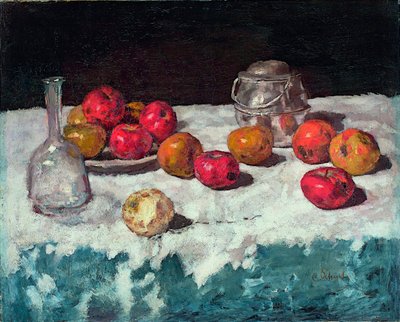 Still Life with Apples by Carl Schuch