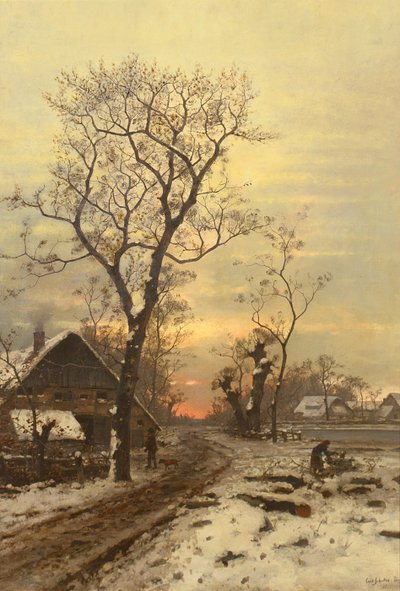 Returning home on a winter night by Carl Schultze