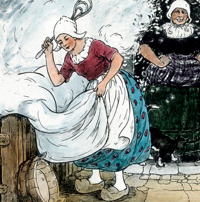 Mother Hulda, Brothers Grimm Fairy tales, circa 1910 by Carl Simon