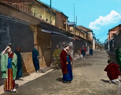 Street life in Tokyo, Honshu island, Kanto region, circa 1920 by Carl Simon