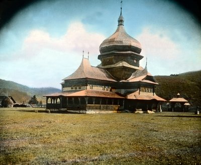 A Greek united church in the Bukovina region, Romania, circa 1920 by Carl Simon