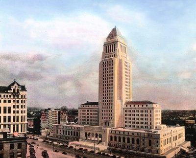 Los Angeles City Hall, built between 1926 - 1928, circa 1931 by Carl Simon