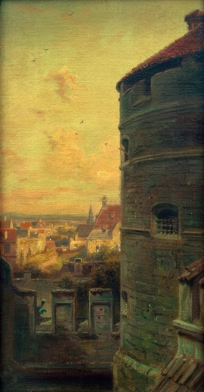 The Fault Tower in Rothenburg ob der Tauber by Carl Spitzweg