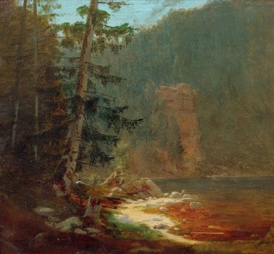 Rock Gorge with Stream near Lenggries by Carl Spitzweg