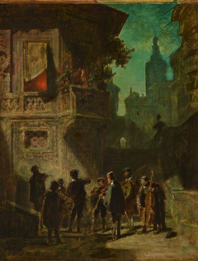 Spanish Serenade from the Barber of Sevilla, ca. 1856 by Carl Spitzweg