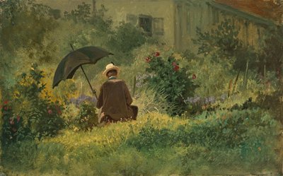 The Painter in the Garden, c.1860 by Carl Spitzweg