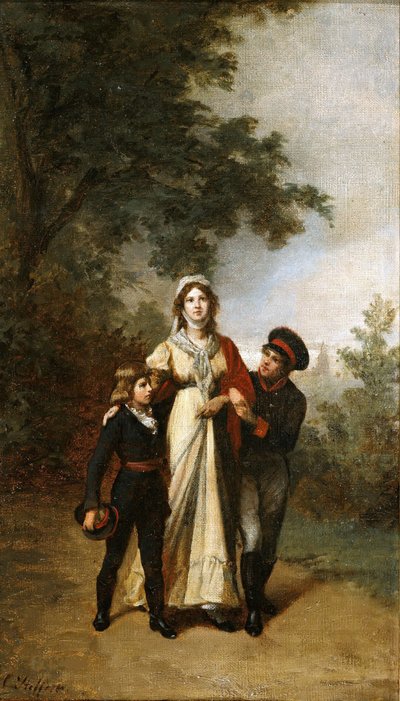 Queen Luise with Her Sons in Luisenwahl Park by Carl Steffeck