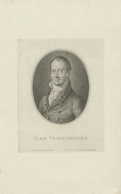 Portrait of Ferdinand Ochsenheimer by Carl Traugott Riedel