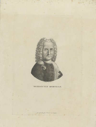 Portrait of the Composer Benedetto Marcello by Carl Traugott Riedel