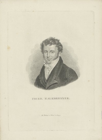 Portrait of the Composer Friedrich Kalkbrenner 1785-1849, ca 1821 by Carl Traugott Riedel