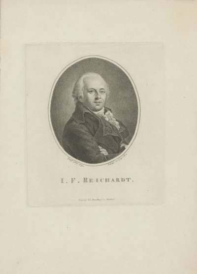 Portrait of the composer Johann Friedrich Reichardt by Carl Traugott Riedel