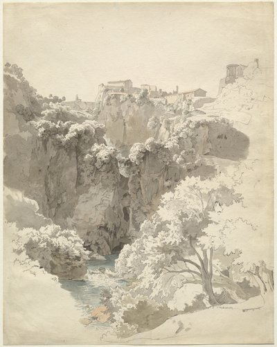 Tivoli and the Temple of the Sibyl Above the Aniene Gorge by Carl Wagner