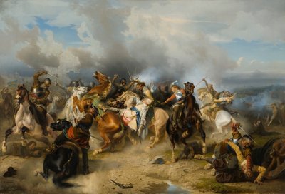 Death of King Gustav II Adolf of Sweden at the Battle of Lützen by Carl Wahlbom