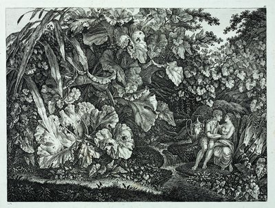 Lovers in a Grotto, Surrounded by Plants and Herbs by Carl Wilhelm Kolbe