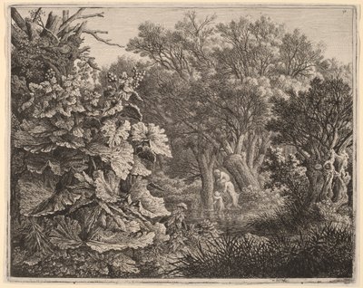 Landscape with Large Leaves and Three Satyrs by Carl Wilhelm Kolbe