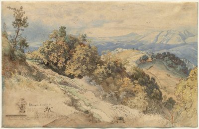Sun and Rain in the Serpentara near Olevano by Carl Wilhelm Müller