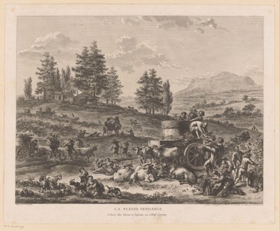 Wine Harvest in a Landscape by Carl Wilhelm Weisbrod