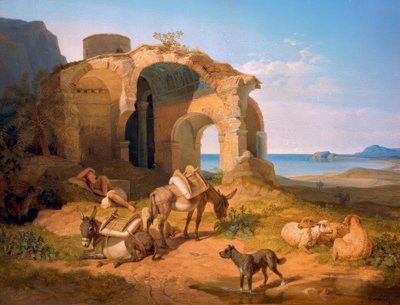 Landscape with the Ruins of a Byzantine Church by Carl Wilhelm von Heideck