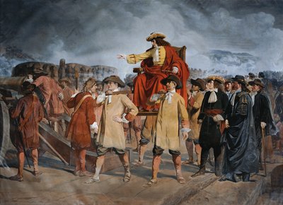 Ernst Rüdiger Count Starhemberg Inspects the Defense Works on the Löwelbastei (1683) by Carl Wurzinger