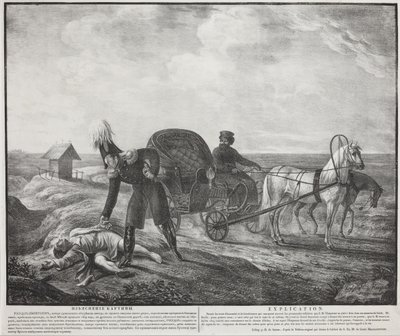 Emperor Alexander I helps a needy person, 1820 by Carl von Hampeln