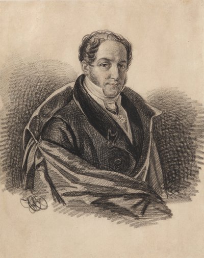 Portrait of Alexander Ivanovich Lorer, 1820s by Carl von Hampeln