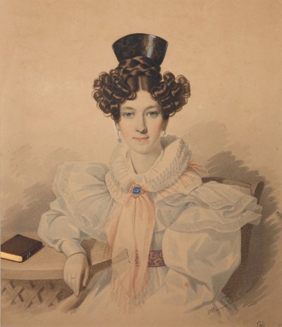 Portrait of Anna Platonovna Plautina, 1830s by Carl von Hampeln