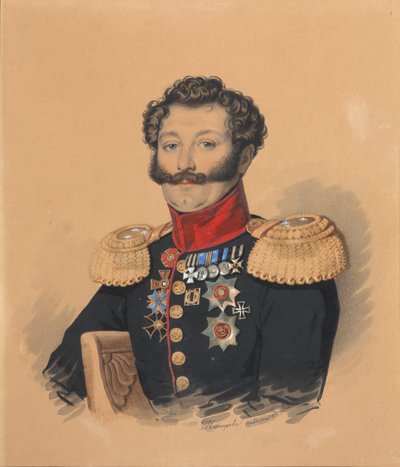 Portrait of Prince Stepan Alexandrovich Khilkov 1785-1854, after 1832 by Carl von Hampeln