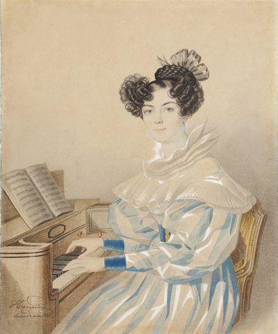 Portrait of Tatiana Petrovna Lvova née Poltoratskaya by Carl von Hampeln